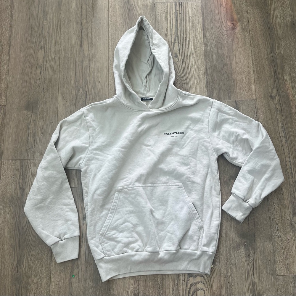 Talentless Hoodie Sz M Cream Streetwear